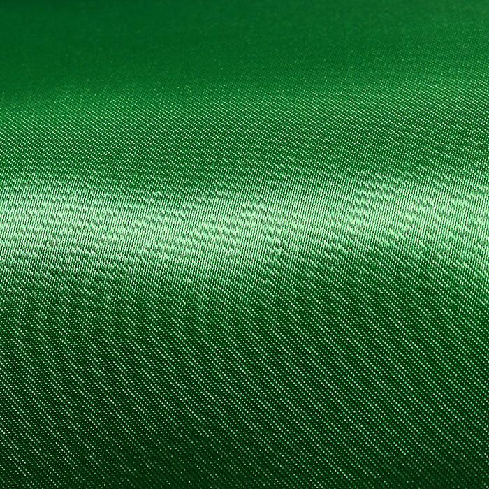 Ткань атлас, цвет однотонный зелёный, ширина 150 см